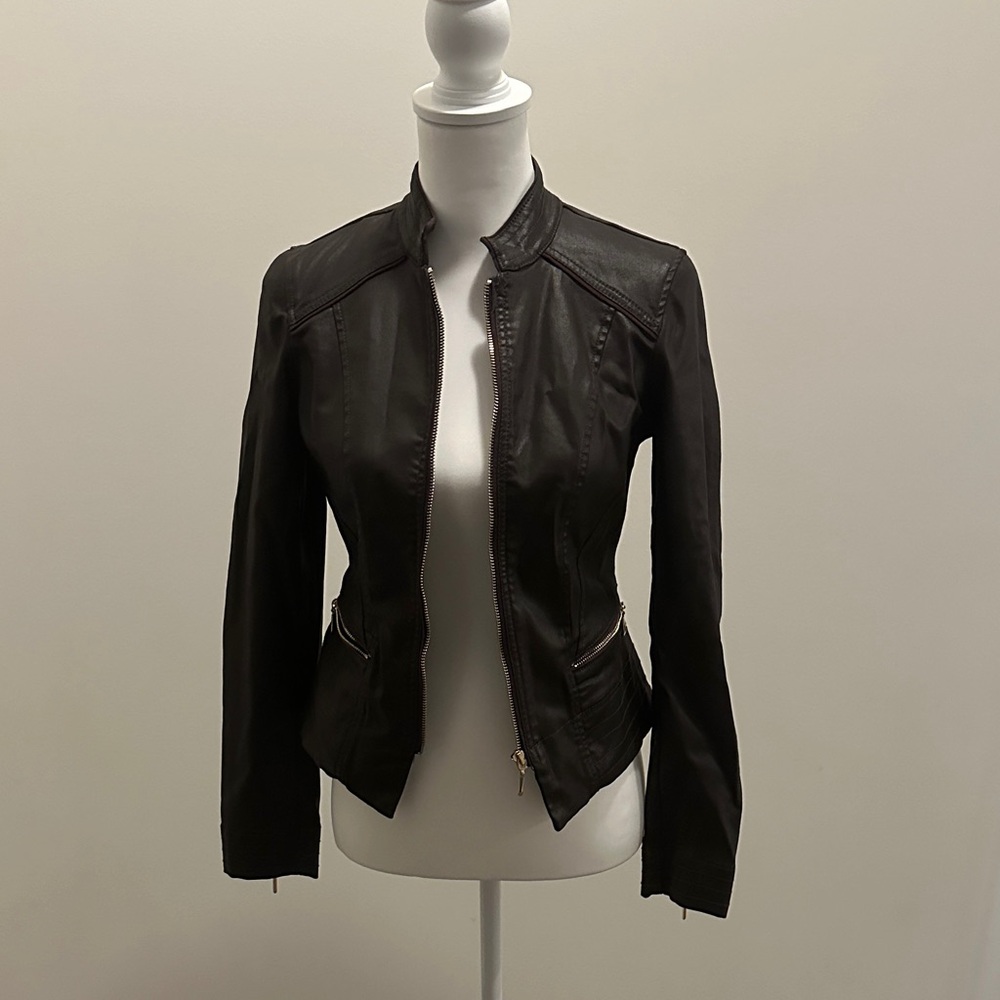 White House Brown Market Dark Leather Jacket